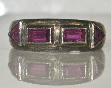 1800s Old English Estate 14k Gold/925 .40ctw Natural Unheated Ruby 