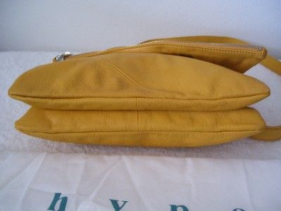 HYPE Christopher Leather Cross Body Shoulder Bag Purse Bag Yellow NWOT 