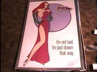 JESSICA RABBIT E MYLAR ROLLED 27X41 MOVIE POSTER RARE  