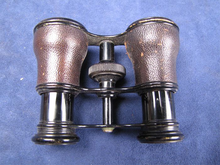 Antique Leather Lemaire Opera Glasses Binoculars  