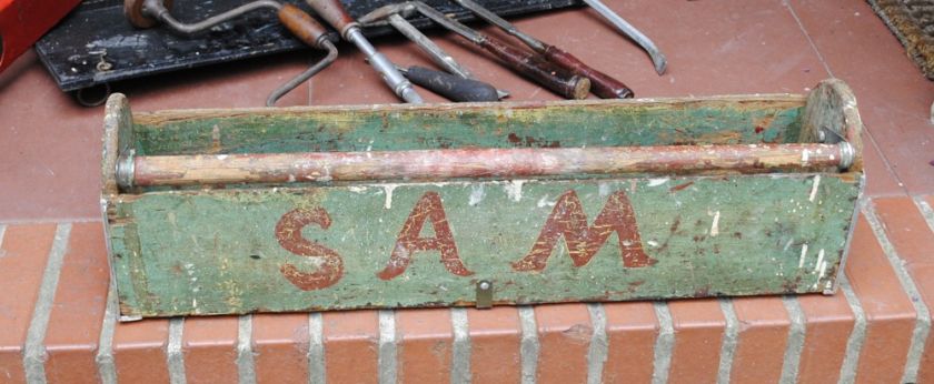 Astounding Primitive Texas Woodworking Tool Box 1800s  