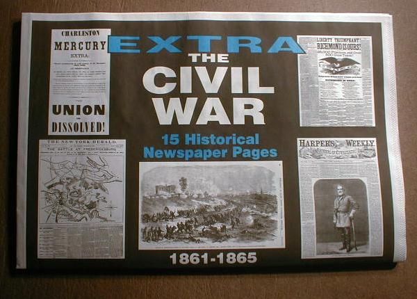   NEWSPAPERS w Display Headlines 1861 1865 Ft Sumter to Lee Surrender