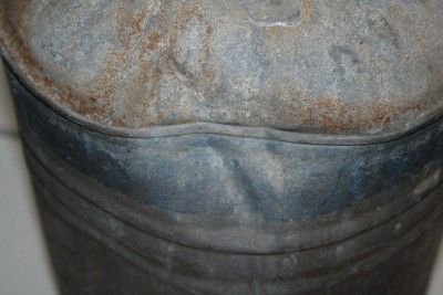 Vintage Galvanized Metal 5 Gallon Gas Can  