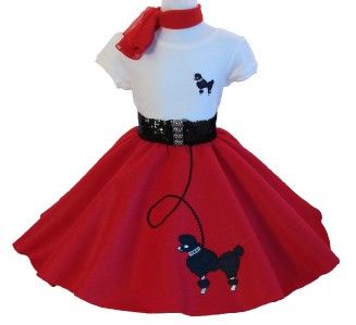 pc Girls 50s POODLE SKIRT OUTFIT (4/5 6/6X 7/8)  