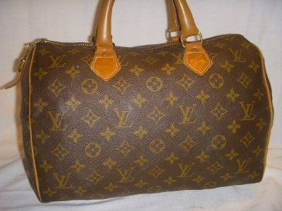 LOUIS VUITTON VINTAGE FRENCH COMPANY MONOGRAM CANVAS SPEEDY 30 PURSE 