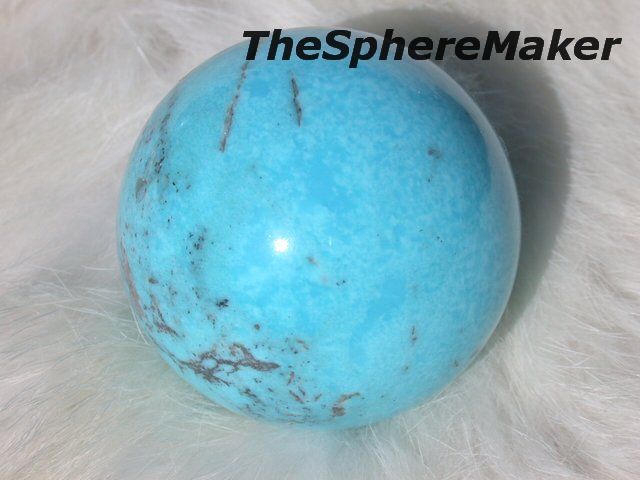 Siaz TURQUOISE SPHERE GEMSTONE BALL BEAUTY 1.4D 37 mm  