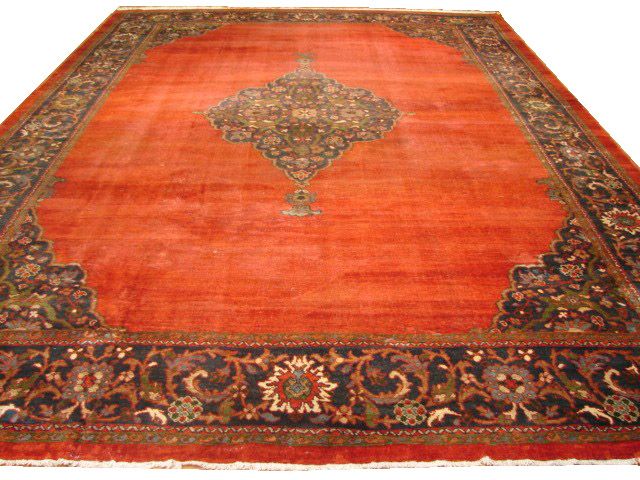 ANTIQUE 12X18 PERSIAN KERMAN RUG    