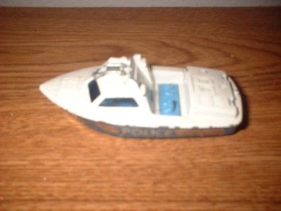 VINTAGE 1976 POLICE LAUNCH BOAT #52 MATCHBOX LESNEY  