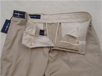 Polo Ralph Lauren Mens 32/30 Link Golf Pima Cotton Pants Cream Khaki 