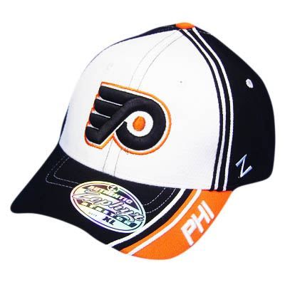 NHL PHILADELPHIA FLYERS WHITE FLEX FIT SM SMALL HAT CAP  