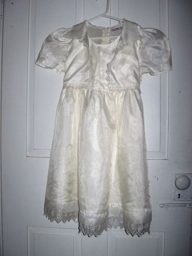 VinTagGe 80s GIRLS Flower Girl Communion Dress 10 12.  