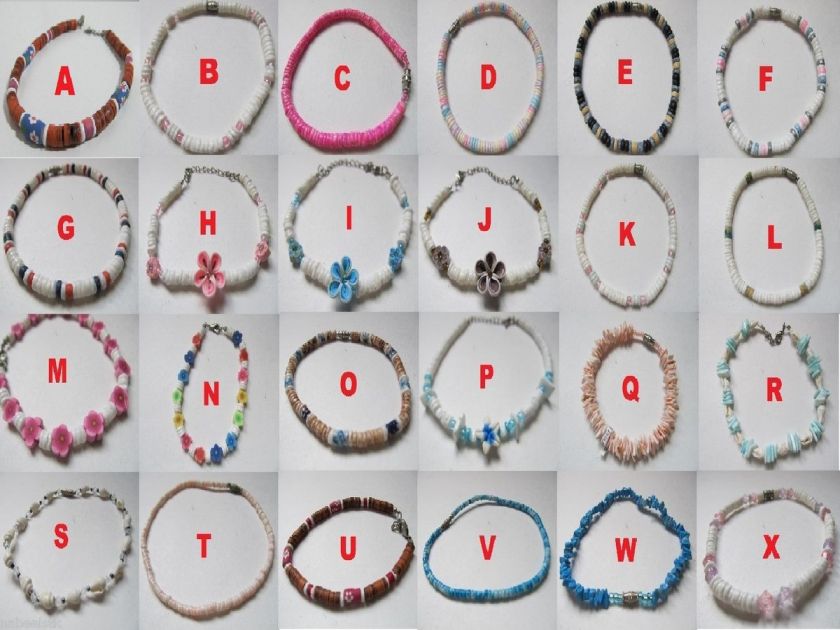 Beach Surfer Puka Shell/Bead/Stone Anklets/Bracelets #5  