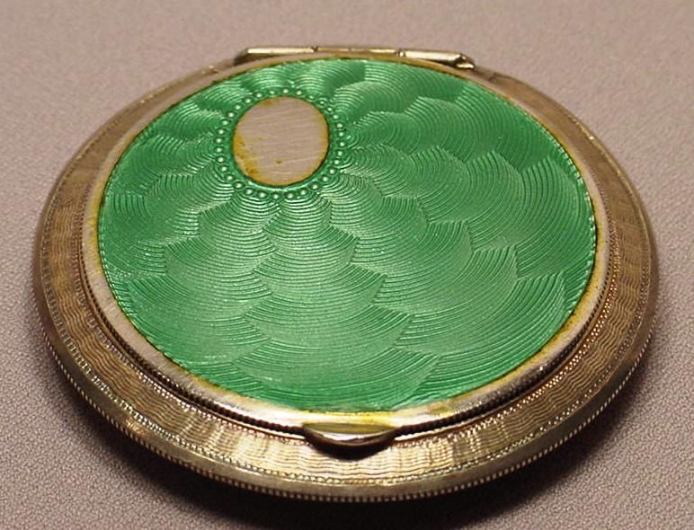 Antique Austrian Sterling Silver Enamel Compact/Box  