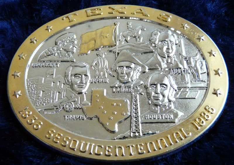 Vintage Texas Sesquicentennial Belt Buckle  