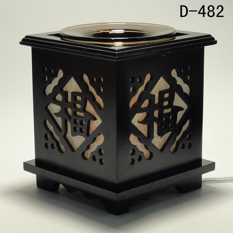 Chinese Wooden Electric Scent Oil Diffuser Warmer Burner Aroma 