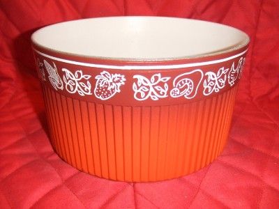 Vintage NORDIC WARE La Soufflee Casserole Stand ORANGE  