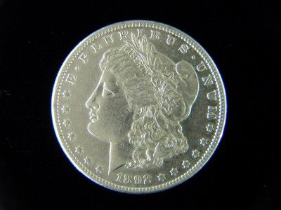 1892 S $1 Morgan Dollar AU Cleaned /B 986  