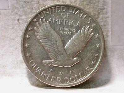 1921 AU STANDING LIBERTY 25c QUARTER ID#N343  