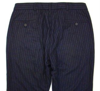 Nwt Ralph Lauren Rugby Navy Blue Pin Wool Cashmere Pants 28  