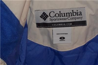 NWT S Womens Columbia DOWNHILL DIVA JACKET Omni Shield NEW blue white 