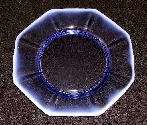 Imperial elegant glass blue opalescent OCTAGON set, 21p.  