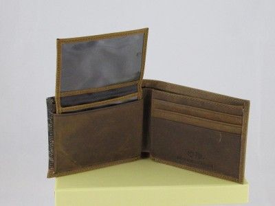 DEER Fence Row Camo LEATHER WALLET Bifold Billfold NEW  