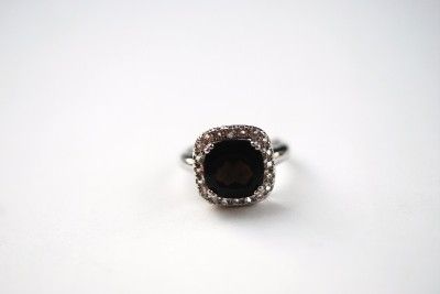 New Sterling Silver .925 4.00 Ct Smoky Topaz Ring sz 5  