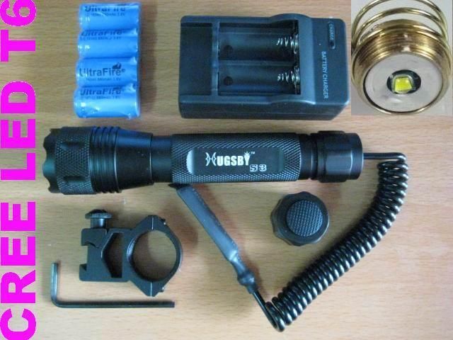   S3 TACTICAL CREE LED T6 1000Lumens 3.7 18V 1Mode FLASHLIGHT LIGHT Set