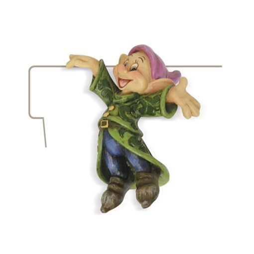 JIM SHORE Snow White DOPEY FIGURINE POT HANGER  