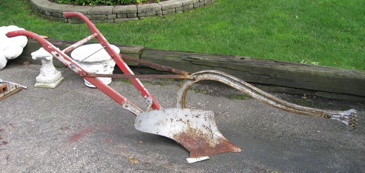   Farm Plow,Walking,Steel Beam,Wood Handles,Horse or Tractor A  