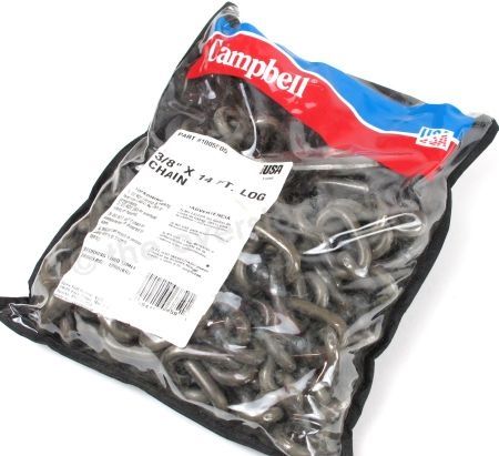 Campbell 3/8 x 14 Grade 30 Log Chain w/ Hooks  