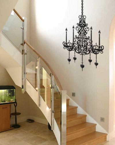 CHANDELIER   Vinyl Wall Art Decal Sticker Mural very detailed design 