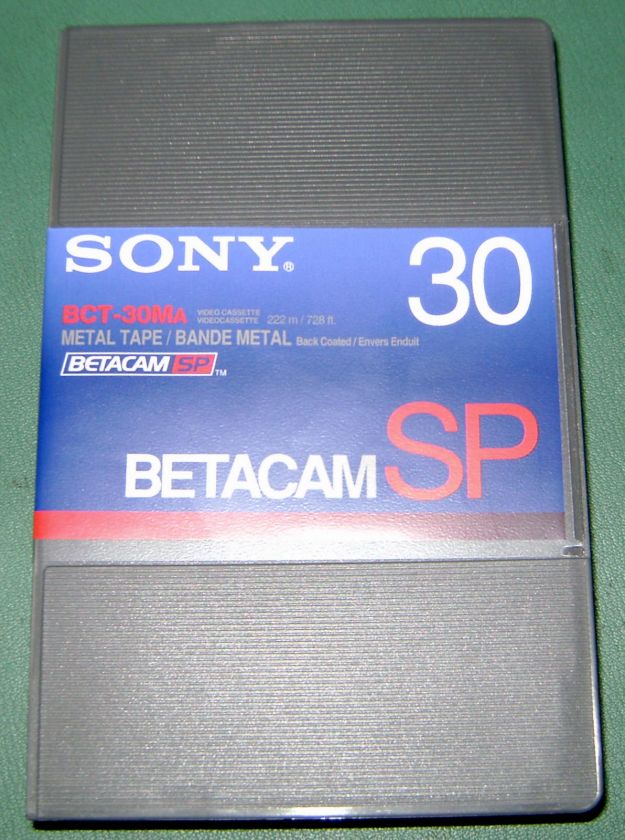 THIS AUCTION IS FOR 5 SONY BCT 30Ma VIDEOTAPES THESE ARE NEW TAPES IN 