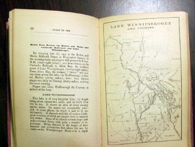 RARE Bradlees Pocket Guide White Mountains NH 1862 MAP  