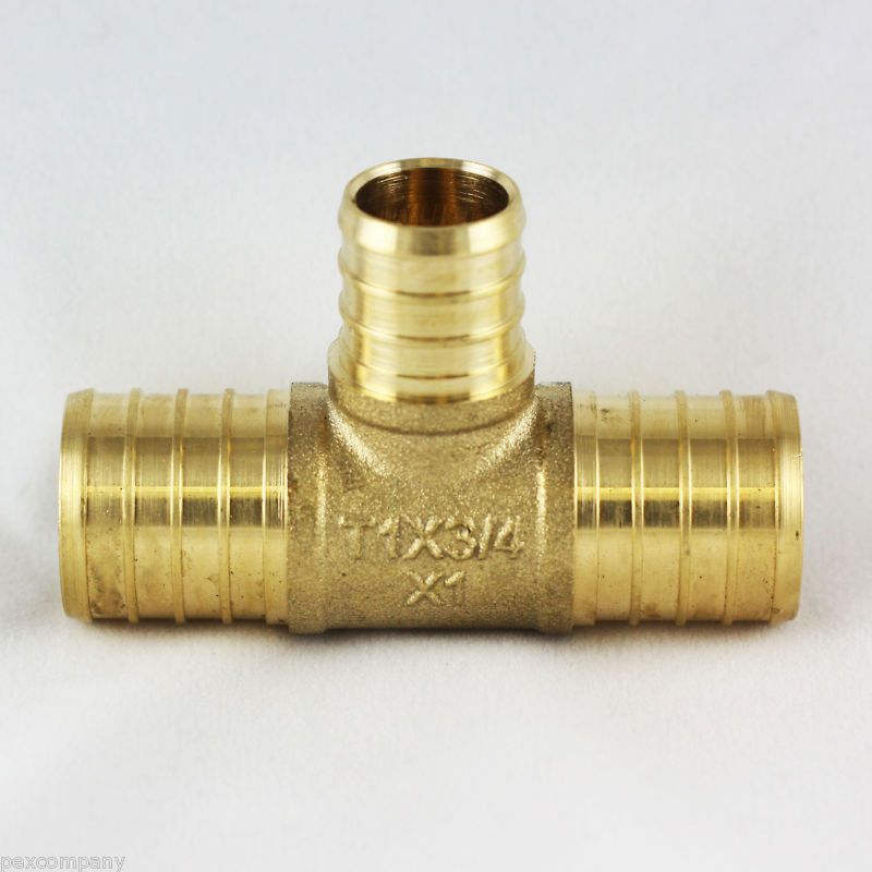 Tee PEX Crimp Fittings Brass #  