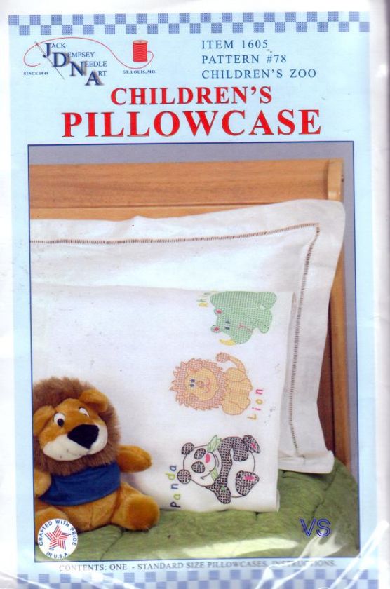   kit 20 x 30 CHILDRENS ZOO Pillowcase #160578 013155860788  