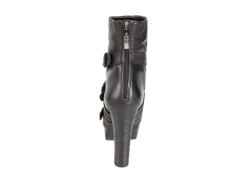   step out in these gorgeous guess boots zipper closure leather upper