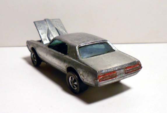 HOT WHEELS VINTAGE 1968 CUSTOM COUGAR ZAMAC / UNPAINTED LOOSE C4 / VG 