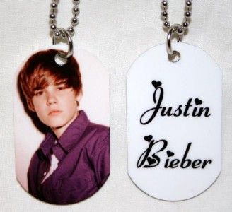 JUSTIN BIEBER #110 Photo ID Dog Tag 30Chain FREE SHIP  