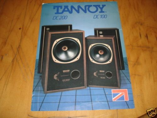 TANNOY DC 200 DC 100 SPEAKERS SALES BROCHURE  