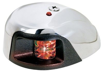 Attwood 3550R7 Stainless Steel Led Navigation Light Red Deck Mount