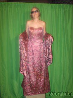 Helen Morley Mauve Dress Gown & Shawl NWT $3,745 Neiman  