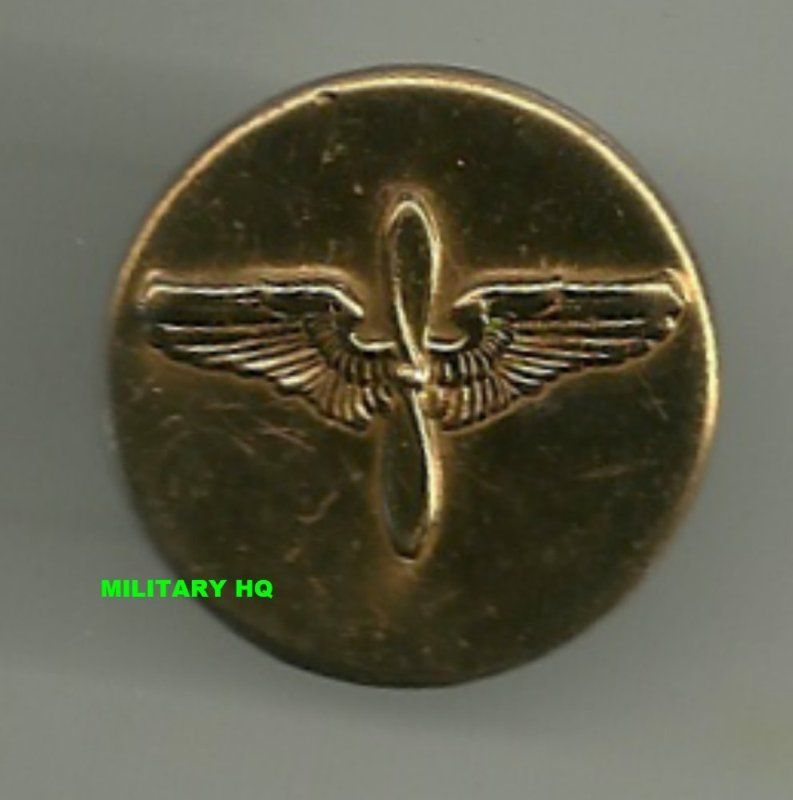 AVIATION COLLAR INSIGNIA   WWII EMBOSSED w/ ORIG attach  