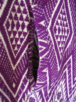 GOLD METALLIC & PURPLE FRINGED CAPE~VINTAGE HIPPIE~OSFM  