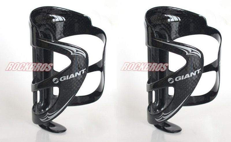 GIANT Bike Carbon Bottle Cage Black Silver 2pcs  