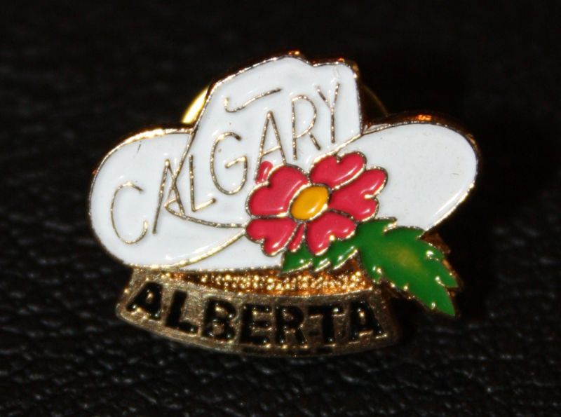 Old Calgary Alberta Lapel Pin Cowboy Hat  