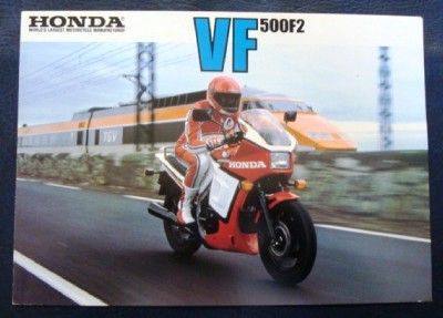 HONDA VF 500F2 MOTORCYCLE Sales Brochure 1984  