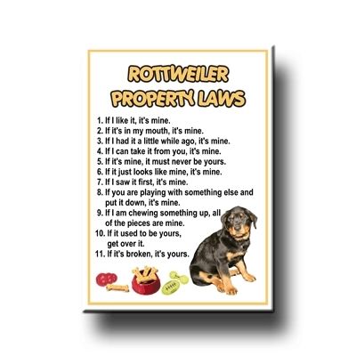 ROTTWEILER Property Laws FRIDGE MAGNET No 1 DOG ROTTIE  