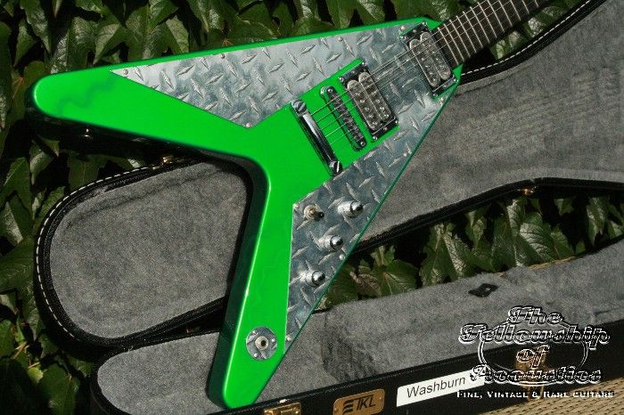 Washburn USA custom shop boogiebolt Flying V, WV90BSG green,