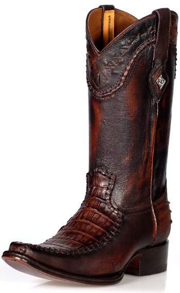   WESTERN Designer Caiman Belly Alligator BOOTS Tobacco Brown  